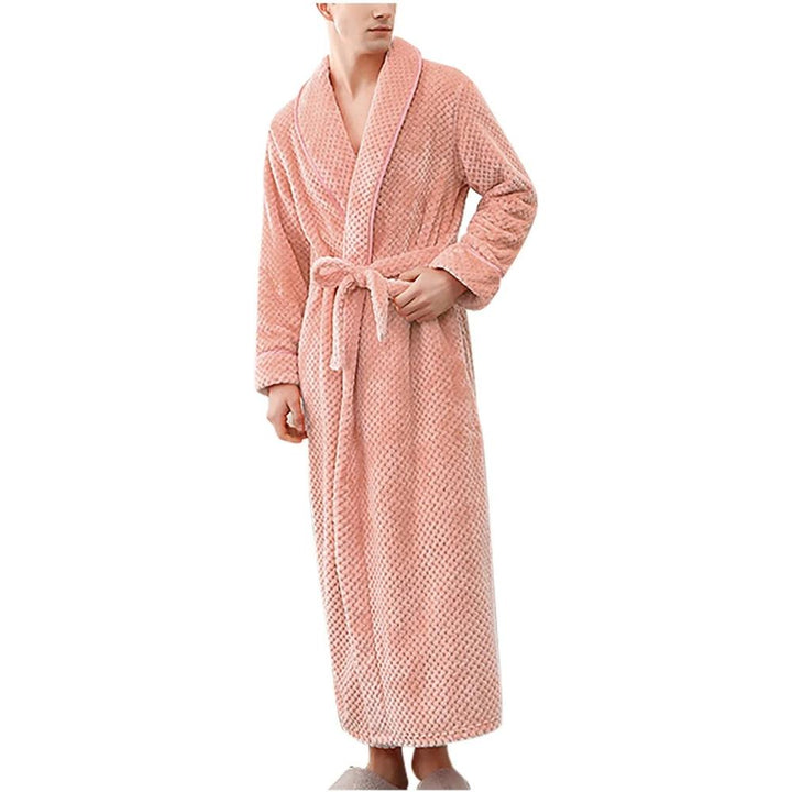 Unisex Fleece Winter Bathrobe with Pockets in Soft Plush Fabric | Warm Fleece for Cold Mornings | Robes