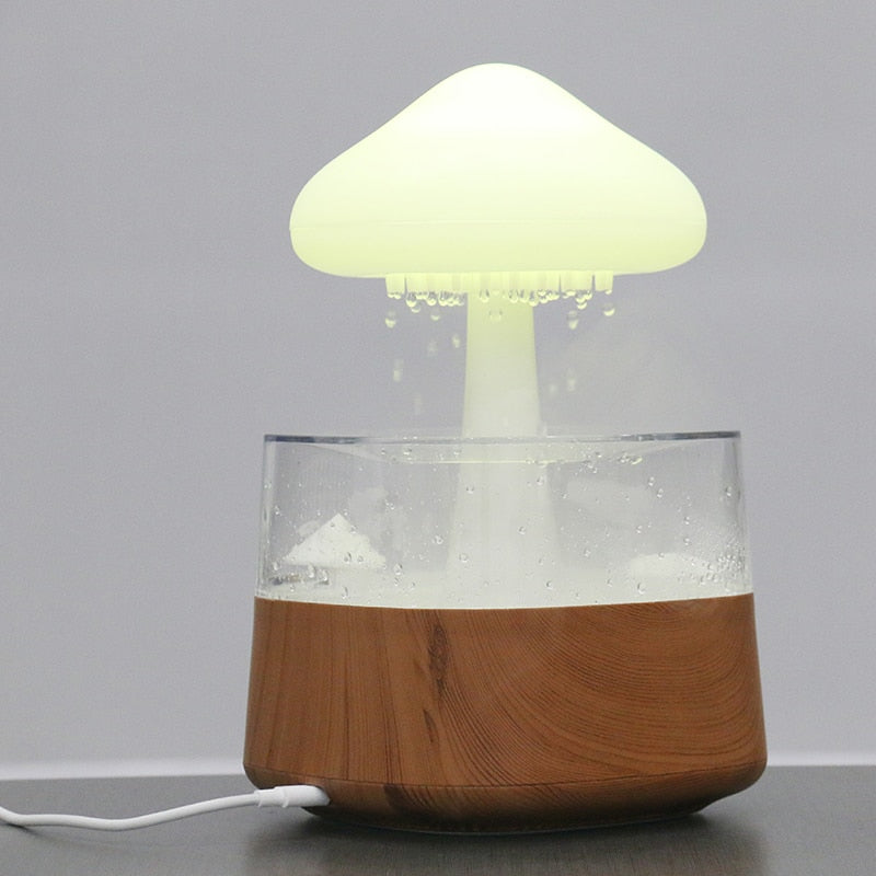 Cloud Rain Drop Humidifier and Oil Diffuser with Night Light and Rain Sound | Rainfall Calm for Your Bedroom | Night Lights