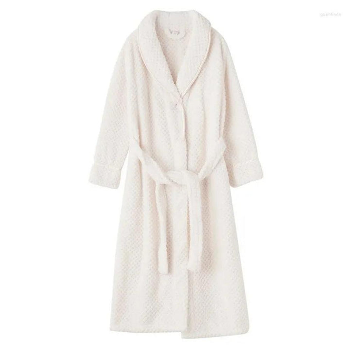 Unisex Fleece Winter Bathrobe with Pockets in Soft Plush Fabric | Warm Fleece for Cold Mornings | Robes