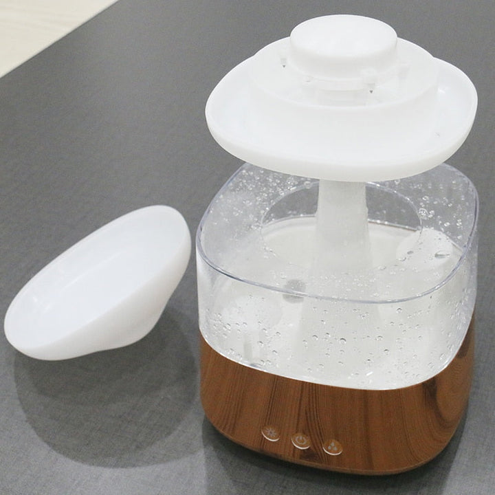 Cloud Rain Drop Humidifier and Oil Diffuser with Night Light and Rain Sound | Rainfall Calm for Your Bedroom | Night Lights