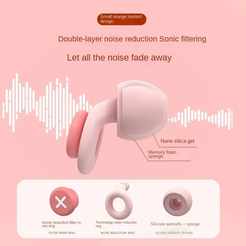 Slow-Rebound Memory Foam Sleep Earplugs in Three Soft Colours | Memory Foam Plugs for Peaceful Rest | Earplugs