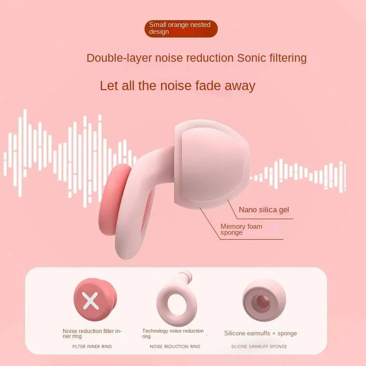 Slow-Rebound Memory Foam Sleep Earplugs in Three Soft Colours | Memory Foam Plugs for Peaceful Rest | Earplugs