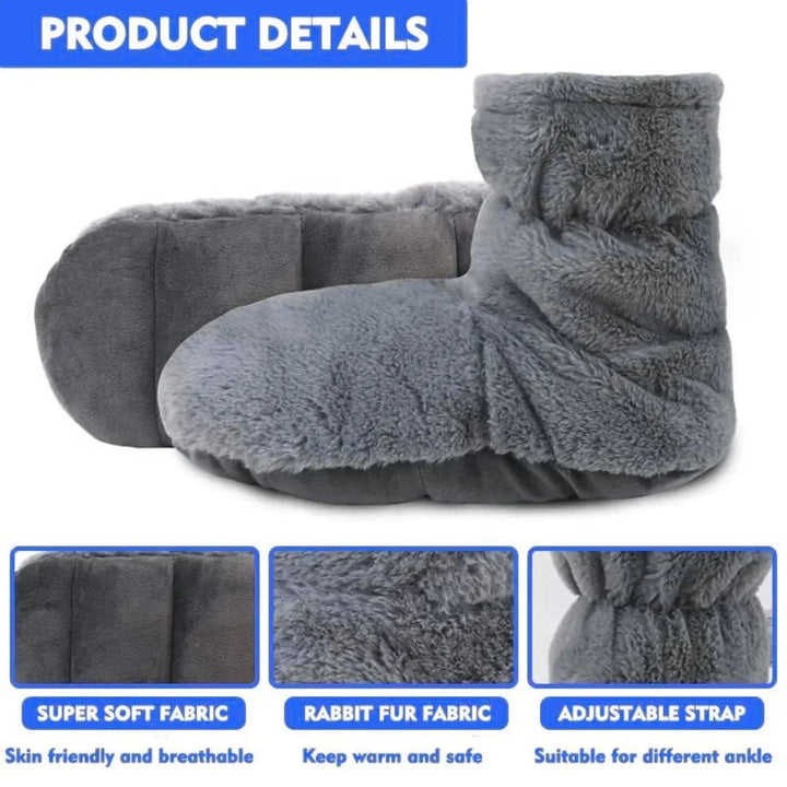 USB Heated Slipper Feet Warmers with Reusable Warming Pads, 12 x 10.5 In | Plug-In Warmth for Cold Feet | Foot Warmers