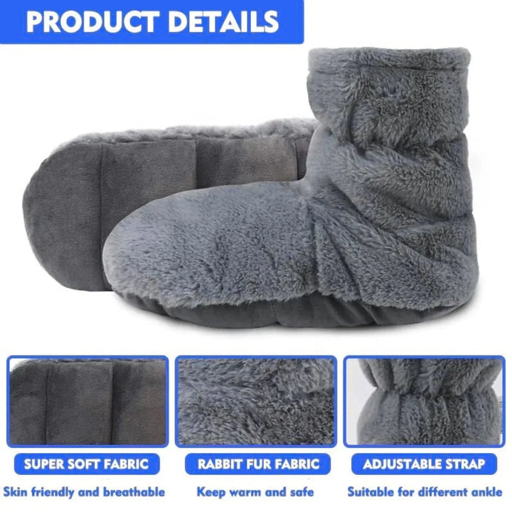 USB Heated Foot Warmer Slippers with Adjustable Heat | Plug-In Warmth for Cold Feet | Foot Warmers