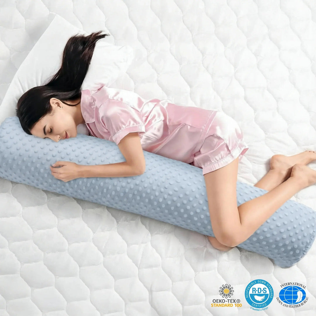 Plush Memory Fiber Body Pillow with Breathable Cover | Full-Length Side Sleep Support | Body Pillows