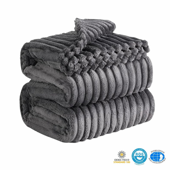 Luxury Faux Rabbit Fur Throw Blanket, Fluffy and Warm | Fluffy Warmth for Any Season | Throw Blankets