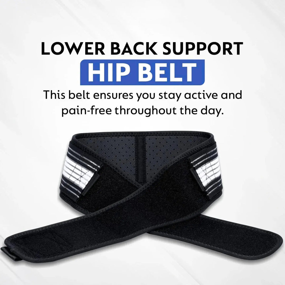 Adjustable Lumbar Support Belt with Elastic Compression Wrap for Office Work | Held-In Feel for Sitting Days | Back Supports