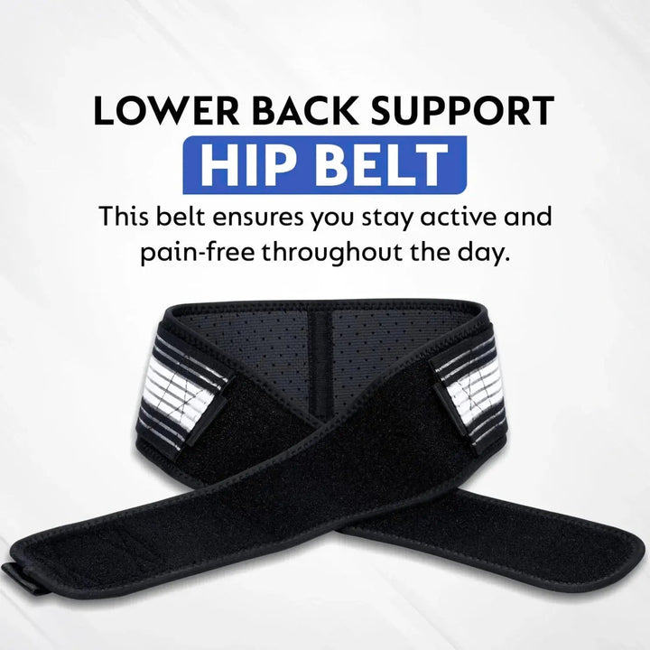 Adjustable Lumbar Support Belt with Elastic Compression Wrap for Office Work | Held-In Feel for Sitting Days | Back Supports