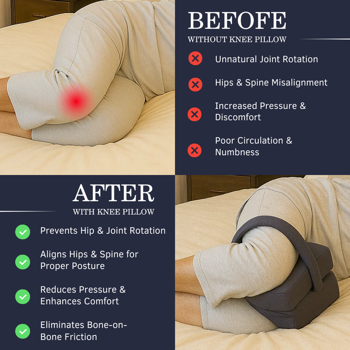 SpineAlign Memory Foam Knee Pillow