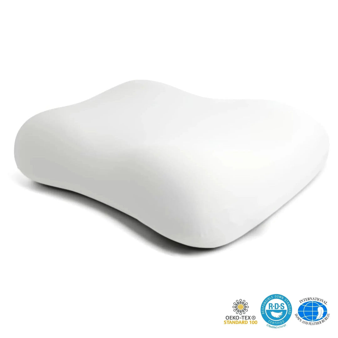 Contoured Memory Foam Neck Support Pillow for Side and Back | Steady Neck Support Overnight | Bed Pillows