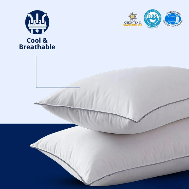 Mulberry Silk Filled Pillow with Jacquard Cover | Hotel Luxury at Home | Bed Pillows