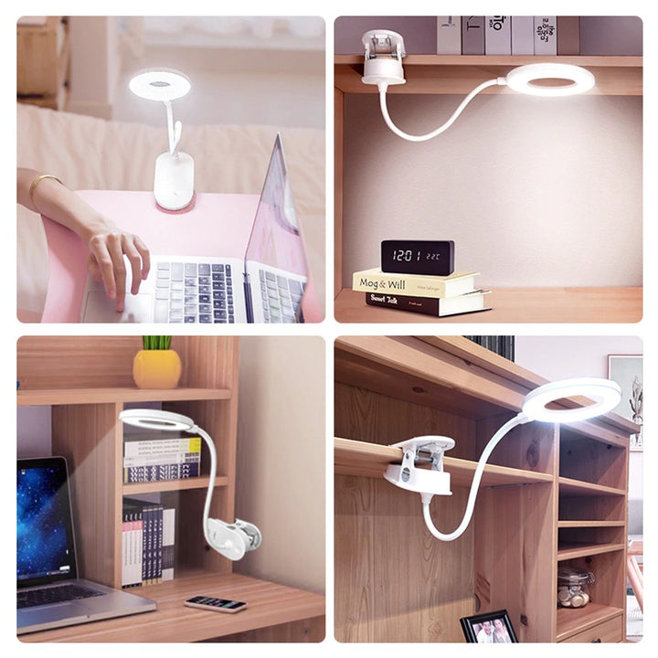 Rechargeable Wireless Clip-On Lamp for Bedside, Desk and Bed Frame | Clip-On Light With 3 Brightness Levels | Night Lights