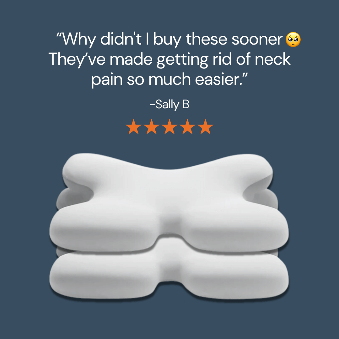 Ergonomic Memory Foam Cervical Pillow in Four Colours | Contoured Neck and Shoulder Comfort | Bed Pillows