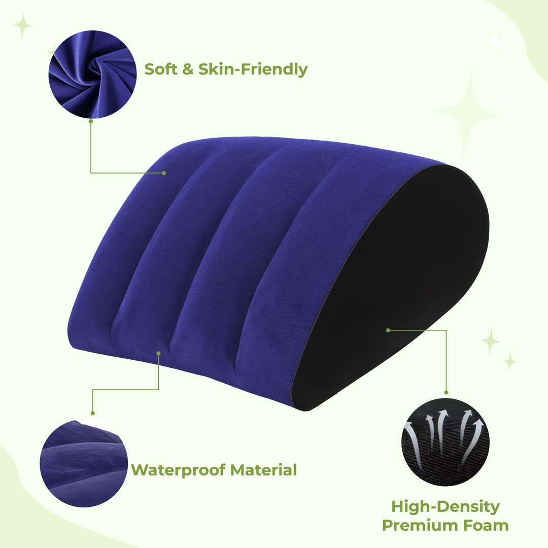 Waterproof Inflatable Pillow with Flocked PVC Cover | Portable Support, Easy to Clean | Inflatable Pillows