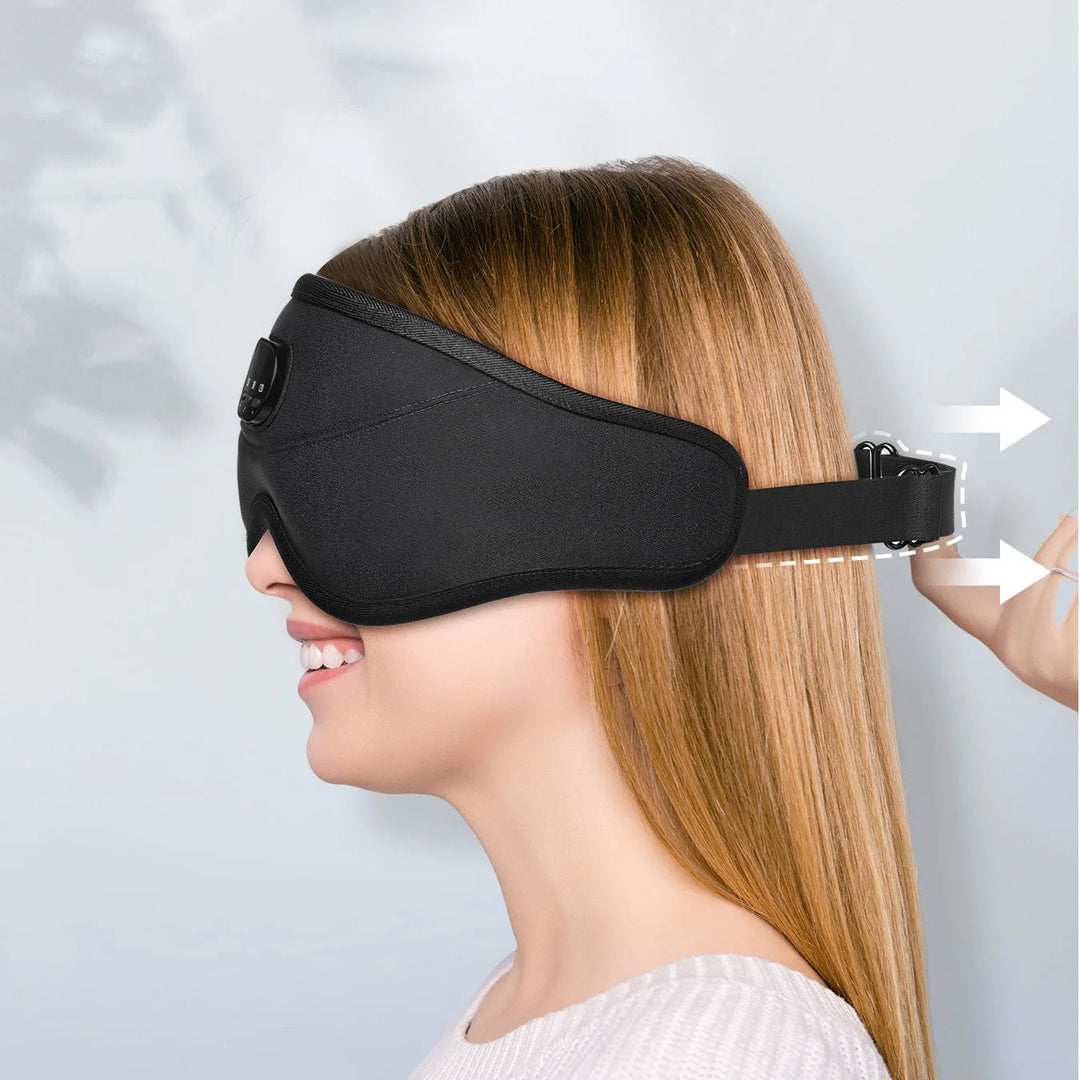 Bluetooth Sleep Mask with Headphones and Contoured Eye Cups | Block Light, Play Your Sounds | Sleep Masks
