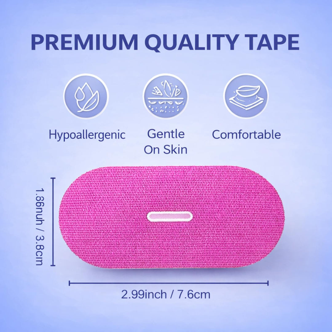 Breathable Sleep Strips with Gentle Adhesive in Pink or Black | Breathable Strips for a Calmer Evening | Sleep Accessories