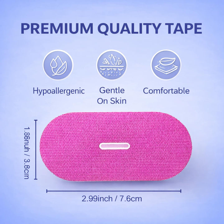 Breathable Sleep Strips with Gentle Adhesive in Pink or Black | Breathable Strips for a Calmer Evening | Sleep Accessories