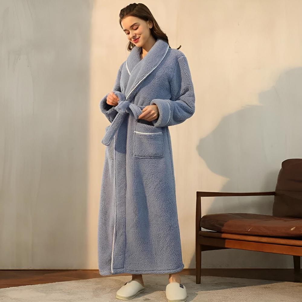 Coral Fleece Flannel Bathrobe for Women and Men with Pockets | Plush Warmth After Every Shower | Robes