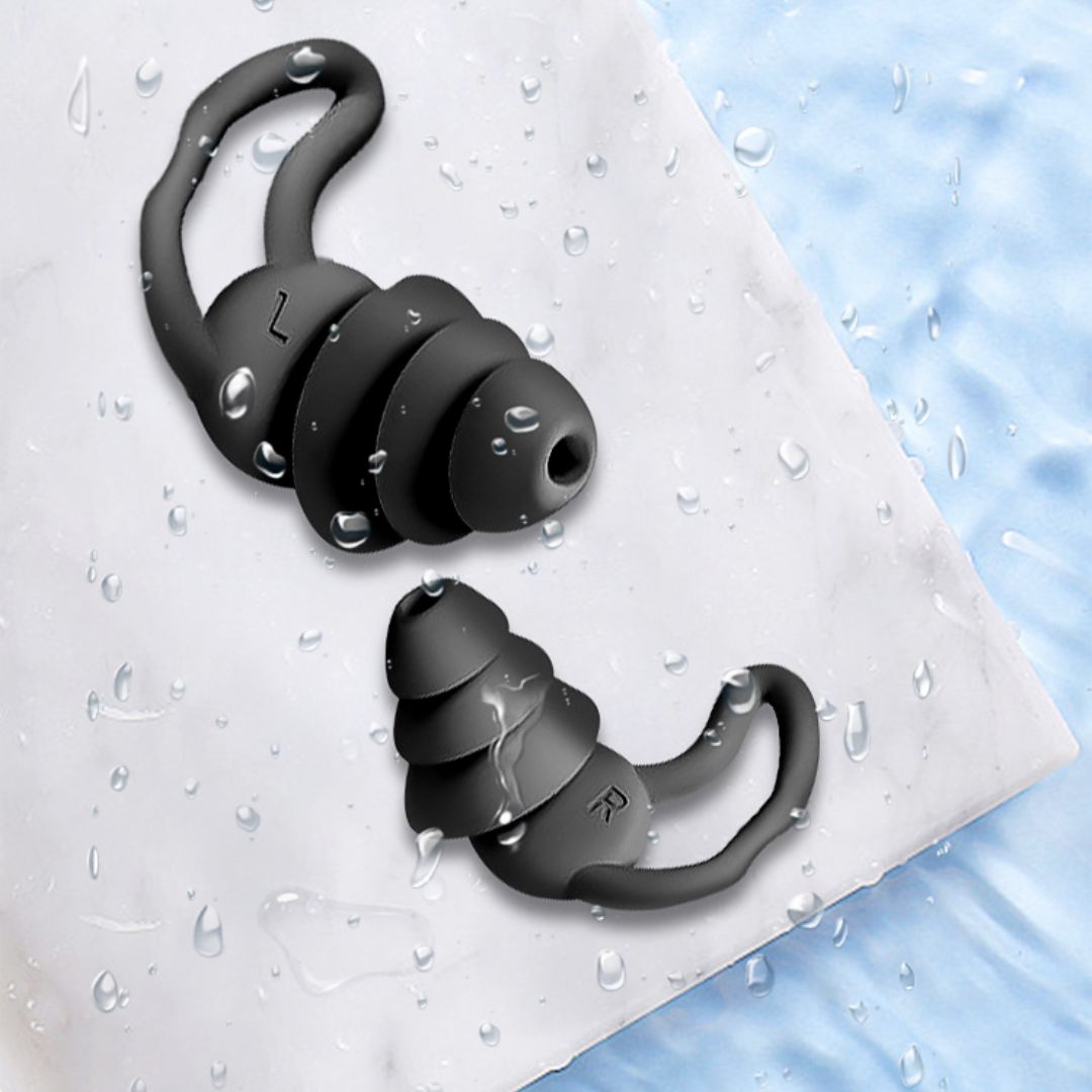 Reusable Silicone Sleep Earplugs with 25dB Noise Reduction and Case | Soft Silicone Plugs for Quieter Sleep | Earplugs