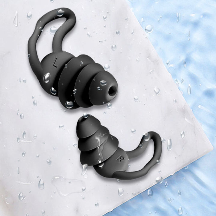 Reusable Silicone Sleep Earplugs with 25dB Noise Reduction and Case | Soft Silicone Plugs for Quieter Sleep | Earplugs