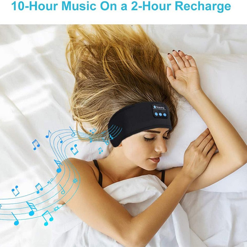 Bluetooth Sleep Headphones Headband with Flat Speakers for Side Sleepers | Soft Headband With Flat Speakers | Sleep Masks