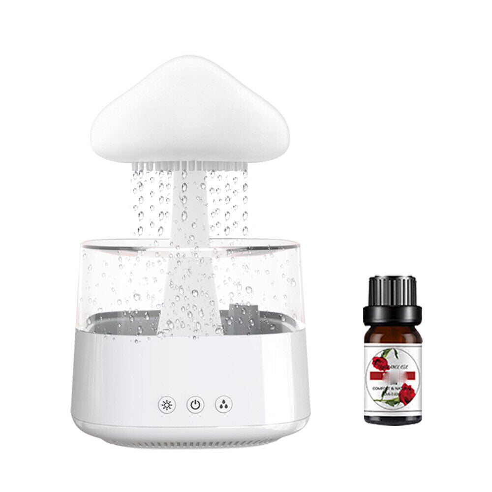 Cloud Rain Drop Humidifier and Oil Diffuser with Night Light and Rain Sound | Rainfall Calm for Your Bedroom | Night Lights