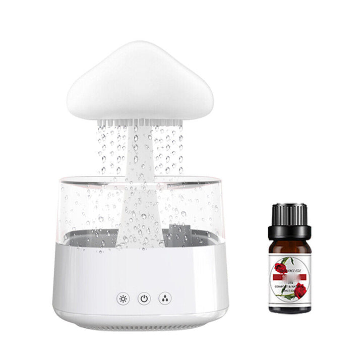 Cloud Rain Drop Humidifier and Oil Diffuser with Night Light and Rain Sound | Rainfall Calm for Your Bedroom | Night Lights