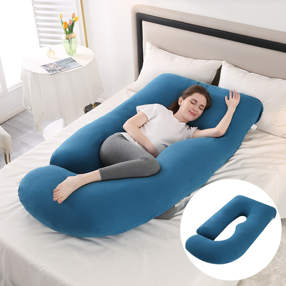 U-Shaped Full Body Pillow with Removable Cover