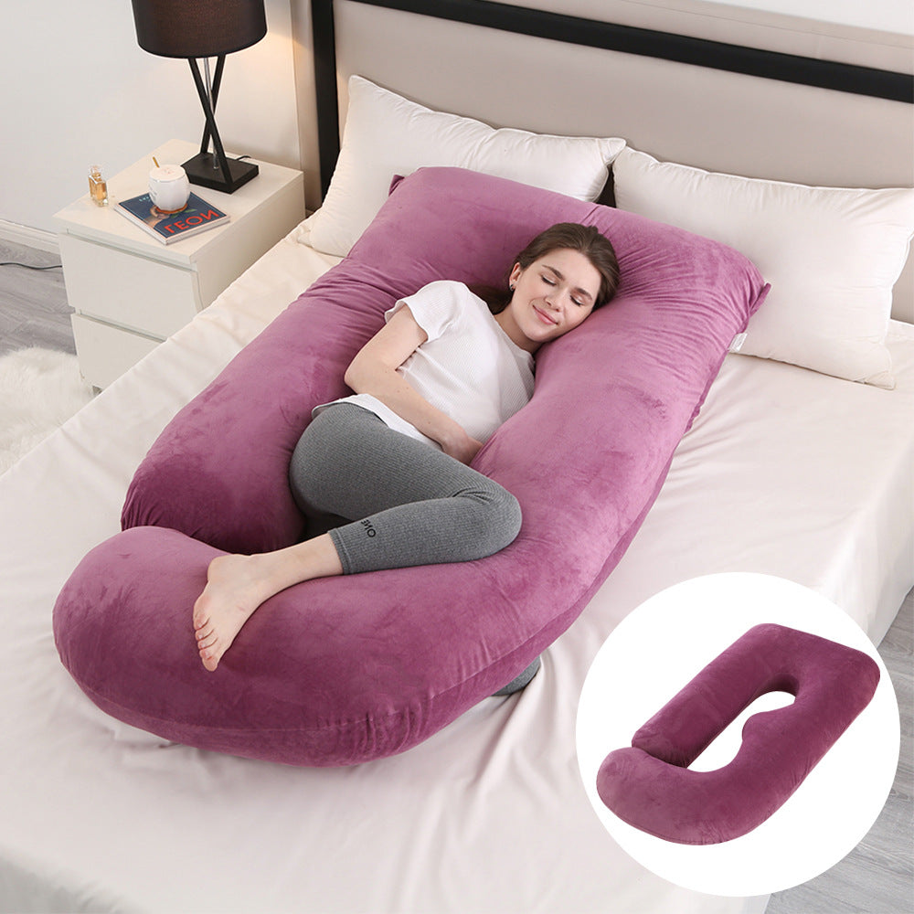 U-Shaped Full Body Pillow with Removable Cover