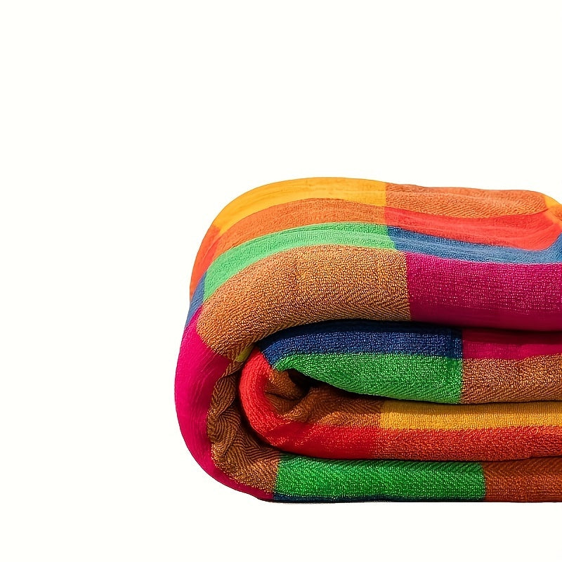 Reversible Thick Coral Fleece and Sherpa Blanket with Checkered Pattern | Double-Sided Sherpa Warmth | Throw Blankets