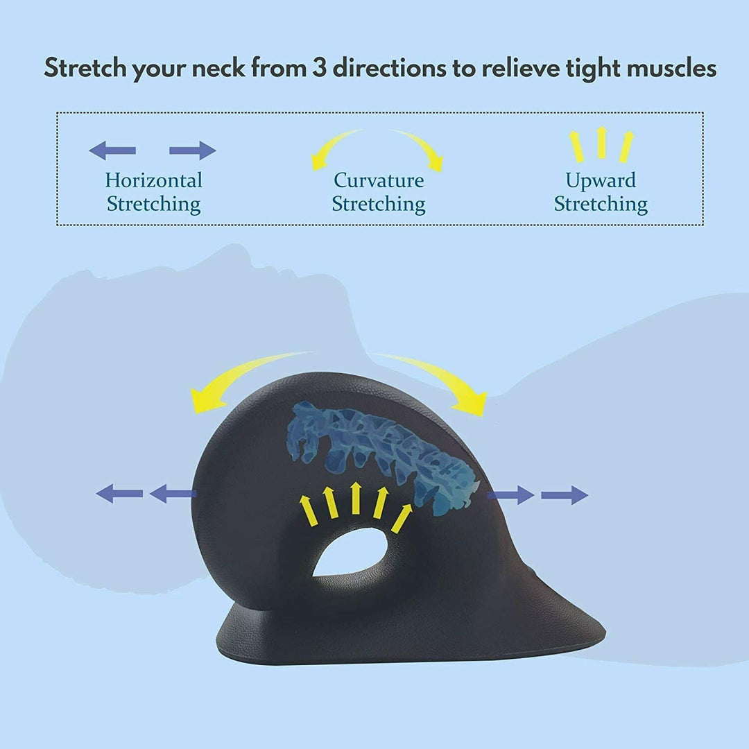 Cervical Neck Stretching Pillow with Massage Nodes and Two Intensity Levels | Dual-Intensity Neck Rest With Nodes | Massagers