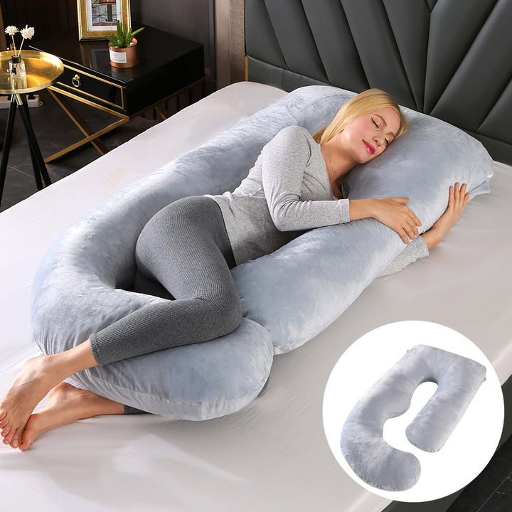 U-Shaped Full Body Pillow with Removable Cover