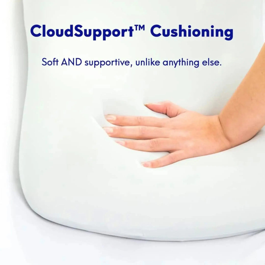 Memory Foam Contour Pillow with Breathable Cover for Neck Support | Adaptive Neck Support | Bed Pillows