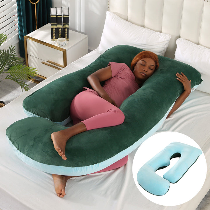 U-Shaped Full Body Pillow with Removable Cover