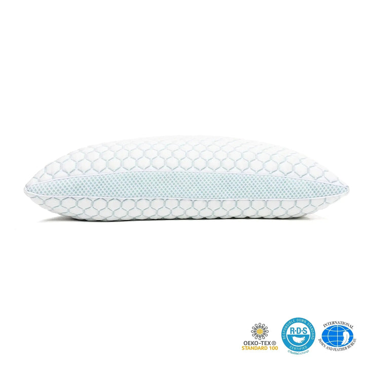 Cooling Shredded Memory Foam Pillow with Adjustable Fill | Customisable Cool Support | Bed Pillows