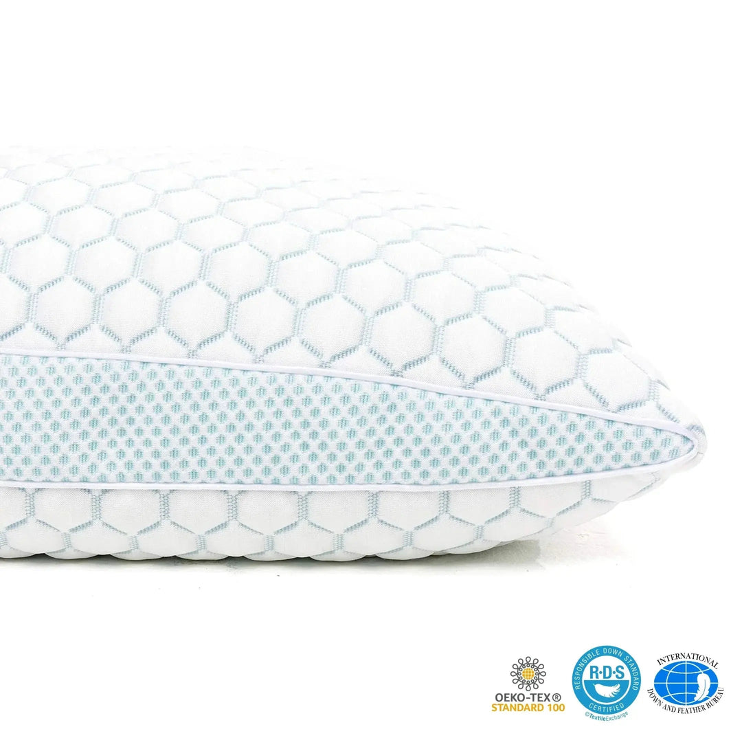 Cooling Shredded Memory Foam Pillow with Adjustable Fill | Customisable Cool Support | Bed Pillows
