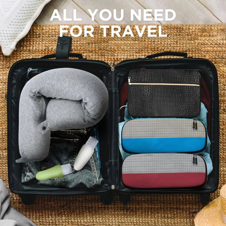 Bendable Memory Foam Travel Neck Pillow You Can Shape Four Ways | Shape It Your Way | Travel Pillows