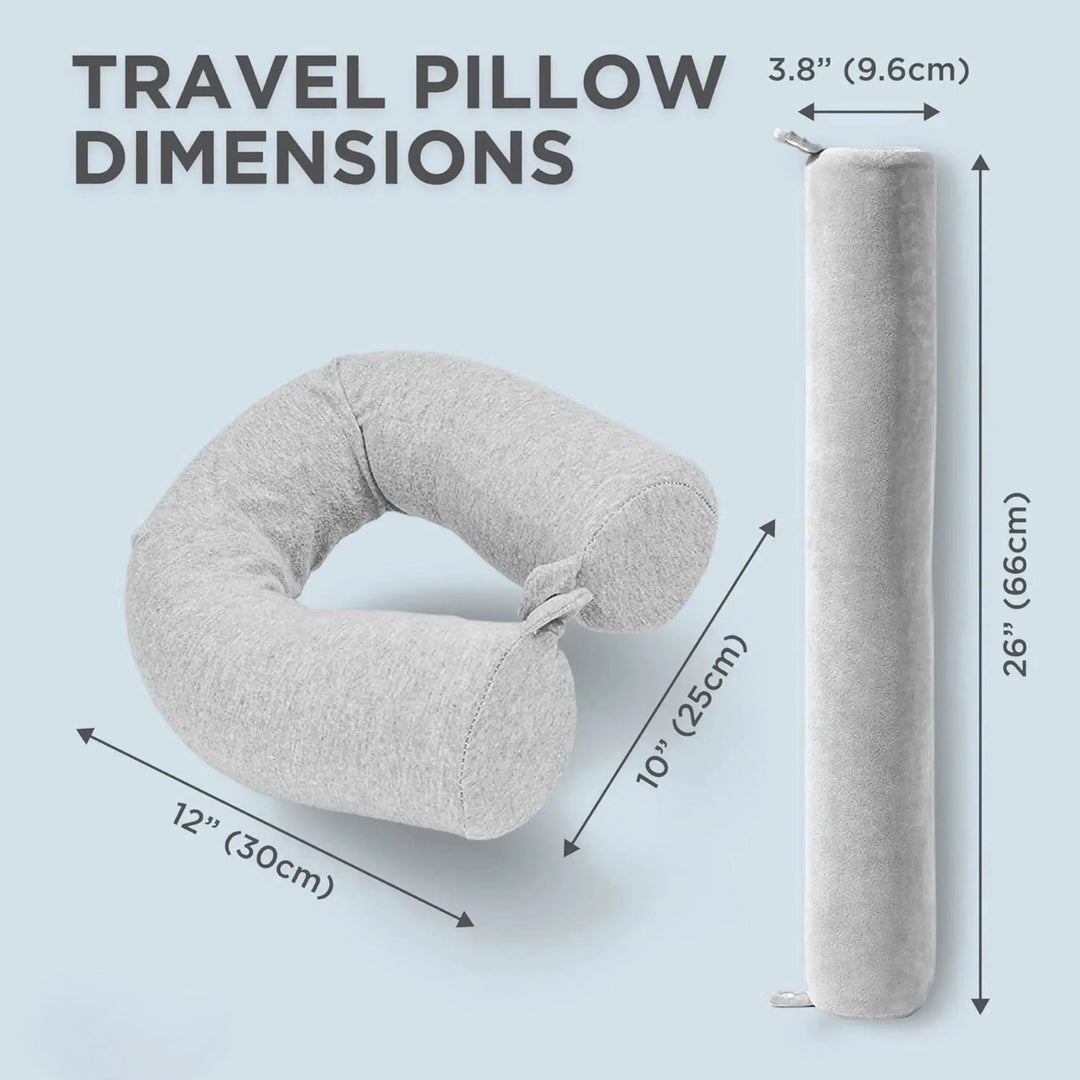 Bendable Memory Foam Travel Neck Pillow You Can Shape Four Ways | Shape It Your Way | Travel Pillows