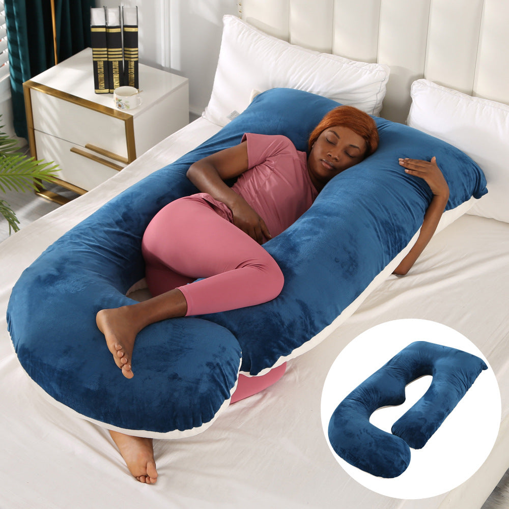 U-Shaped Full Body Pillow with Removable Cover