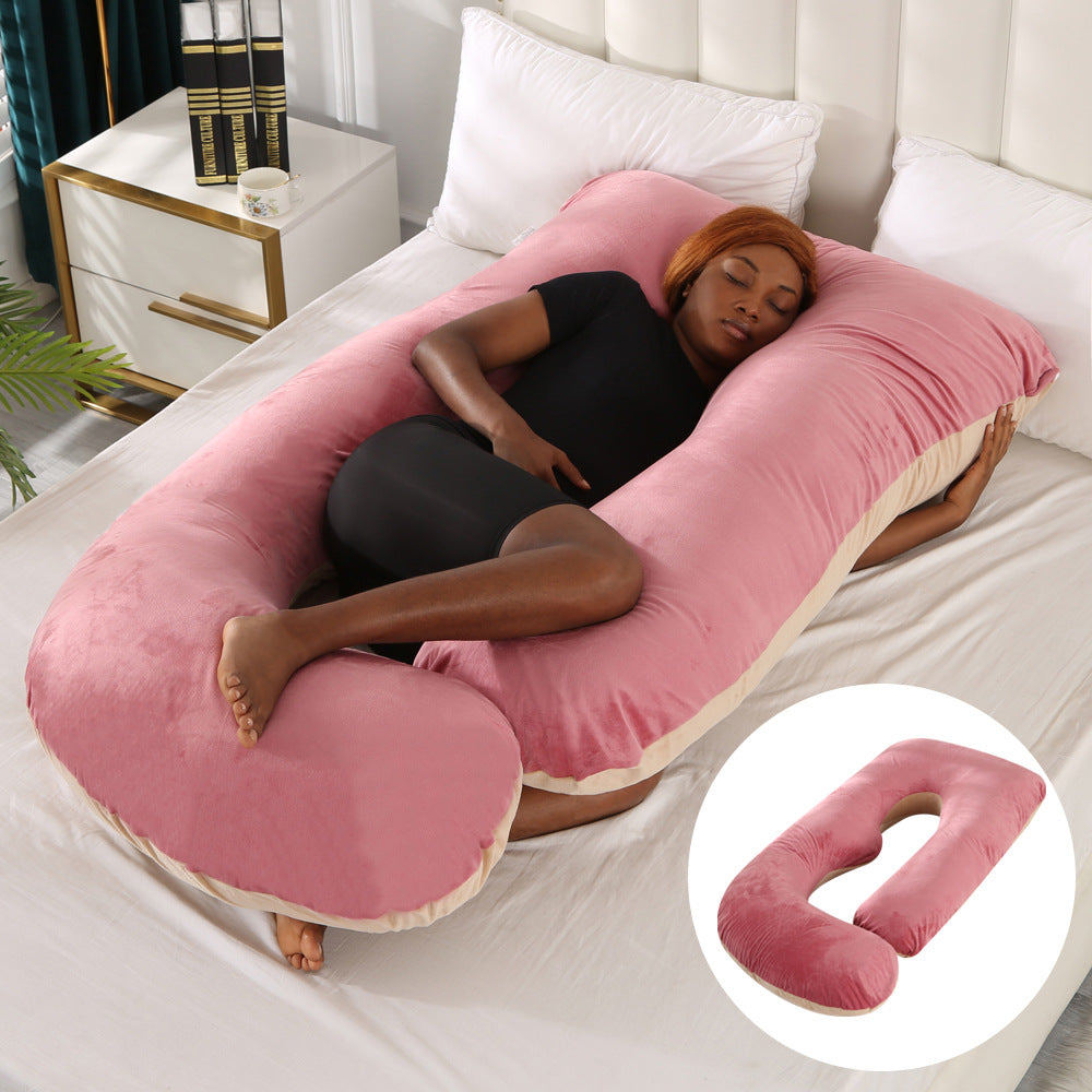 U-Shaped Full Body Pillow with Removable Cover