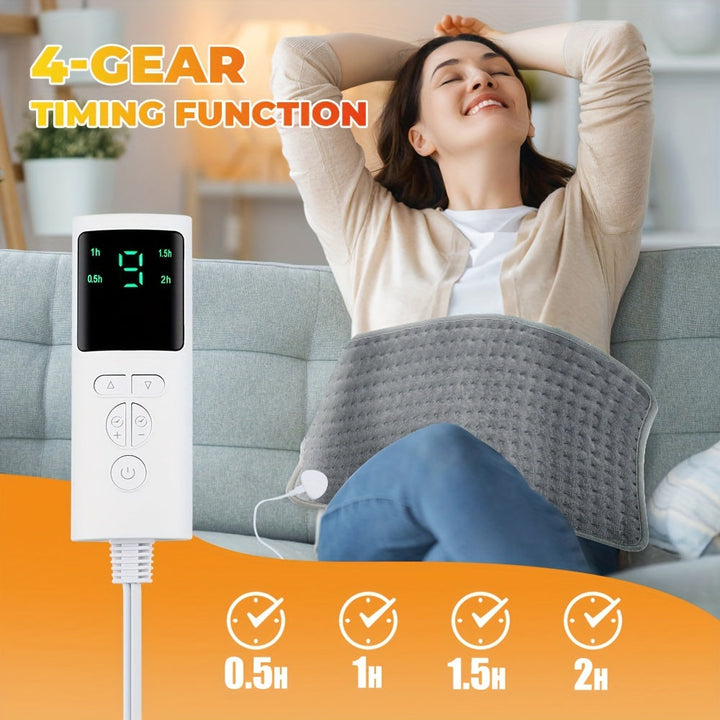 Knitted Flannel Heated Throw Blanket with Safety Timer | Flannel Heated Throw with Auto Shut-Off | Heated Blankets