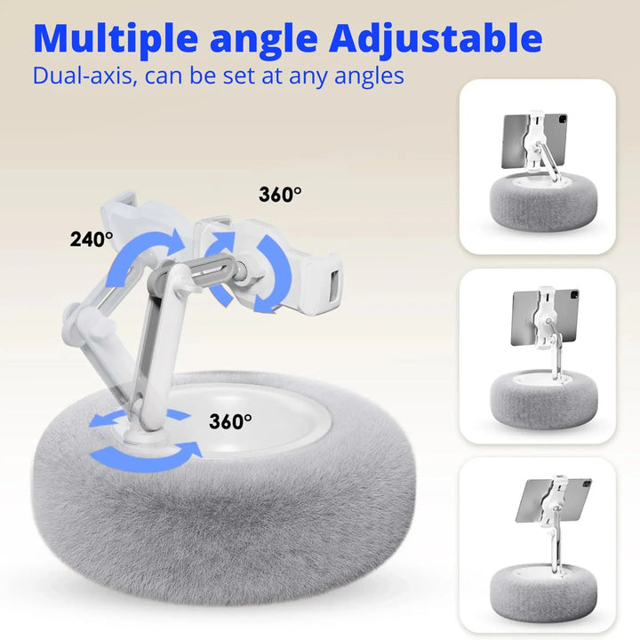 Plush Adjustable Tablet Pillow Stand for Bed and Sofa | Hands-Free Viewing Comfort | Tablet Stands