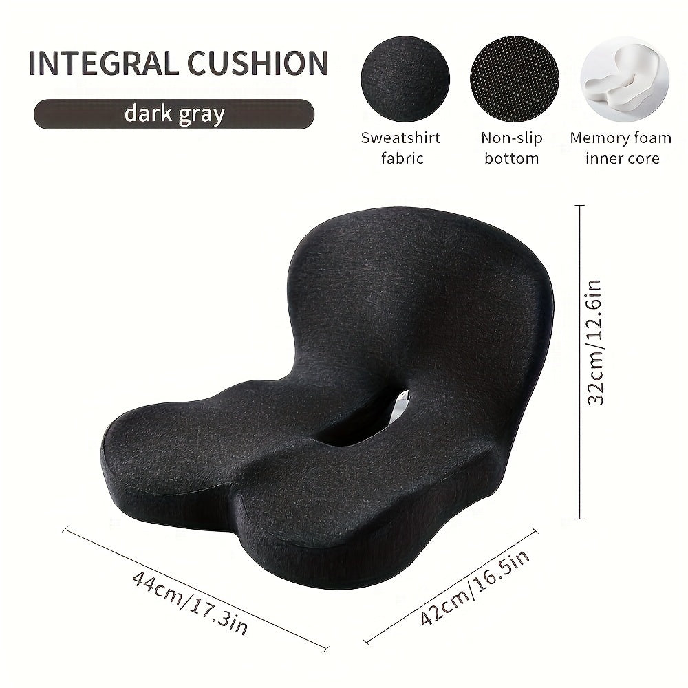 Contoured Memory Foam Seat Cushion Duo for Office and Car | Two Cushions, Two Seats | Seat Cushions