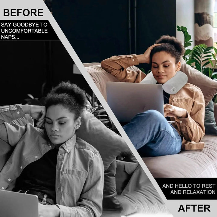 Bendable Memory Foam Travel Neck Pillow You Can Shape Four Ways | Shape It Your Way | Travel Pillows