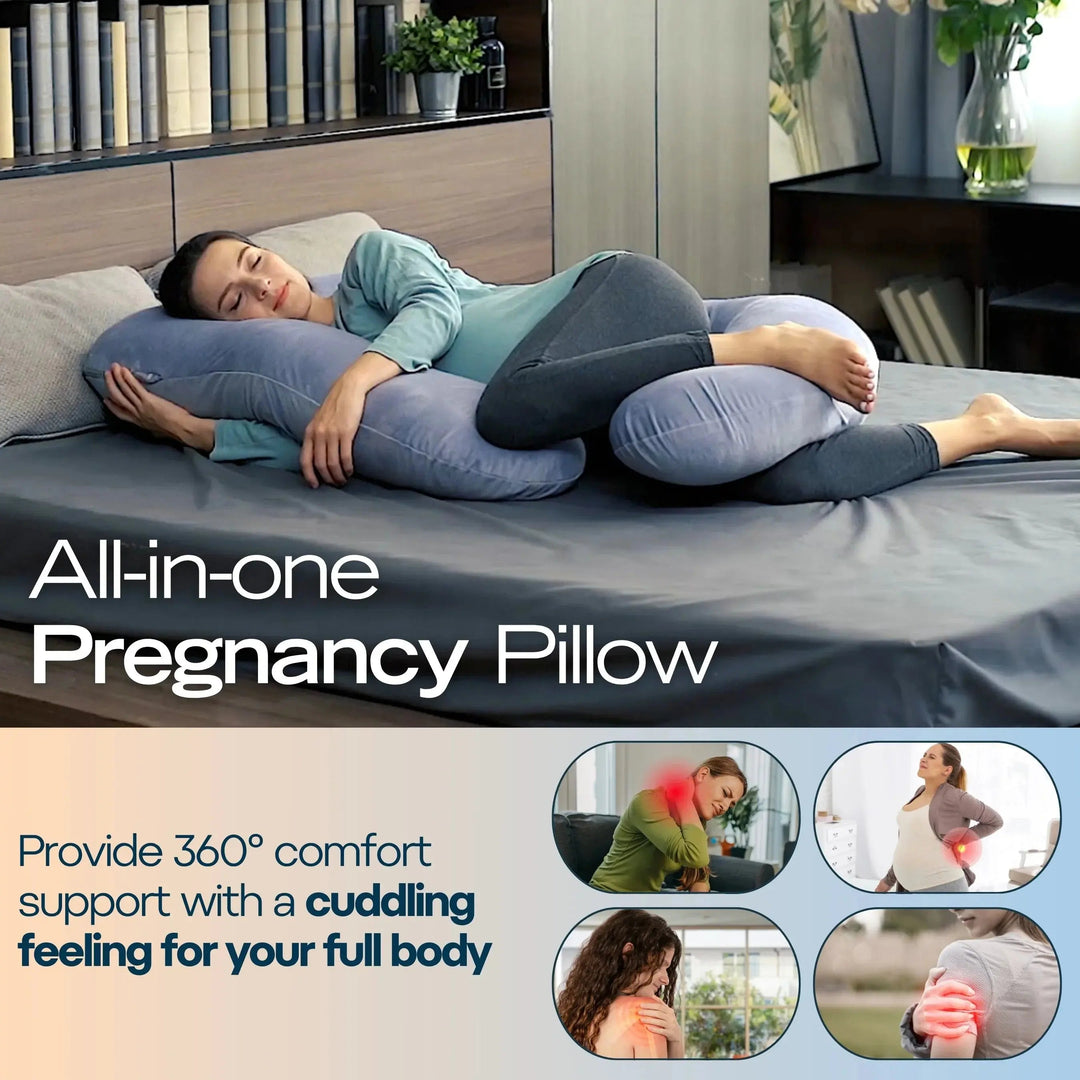 Full-Body Maternity Pillow for Side Sleeping in Three Colours | Whole-Body Support for Expectant Mums | Body Pillows