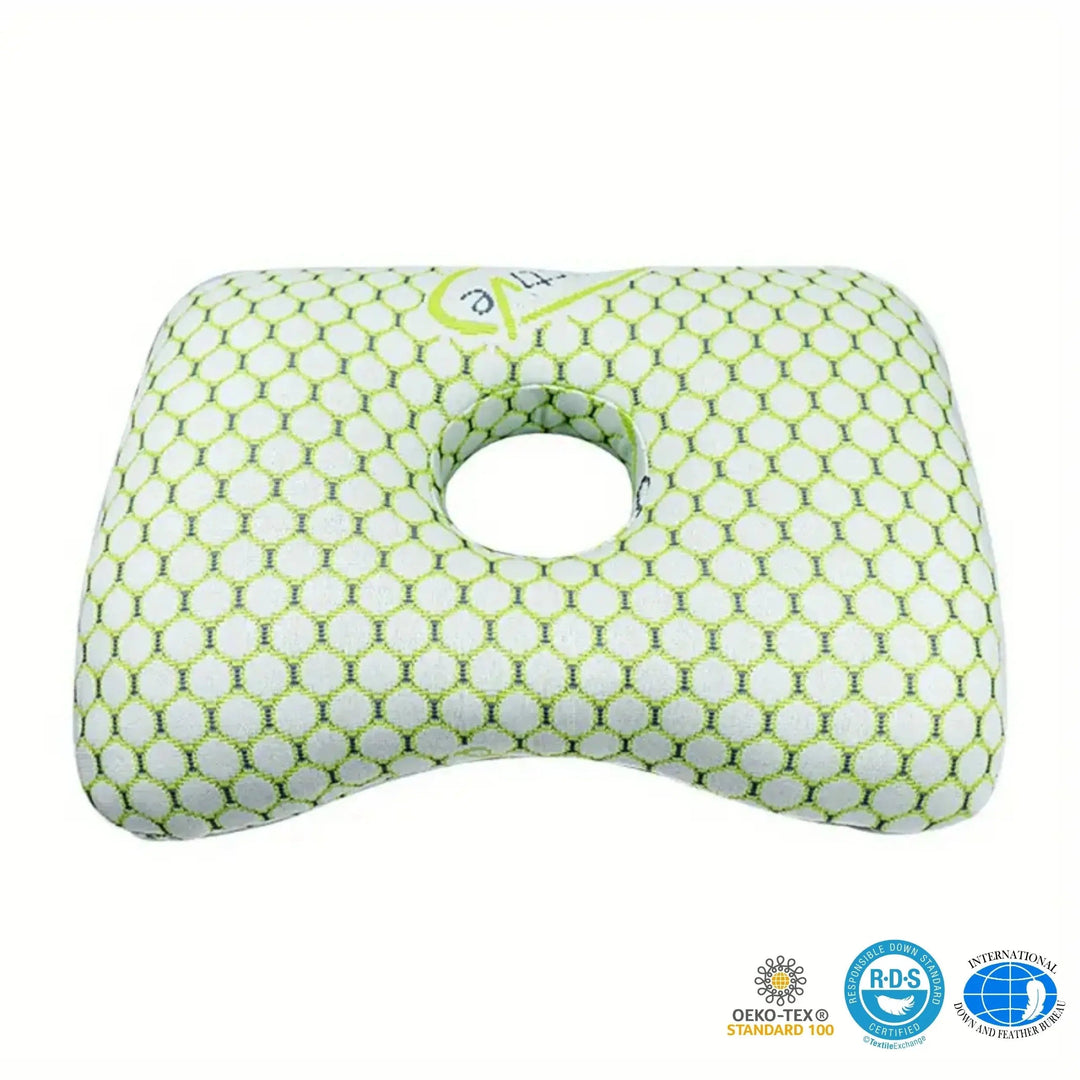 Ear Piercing Donut Pillow with Adjustable Ear Hole | Side Sleeper Ear Comfort | Ear Pillows