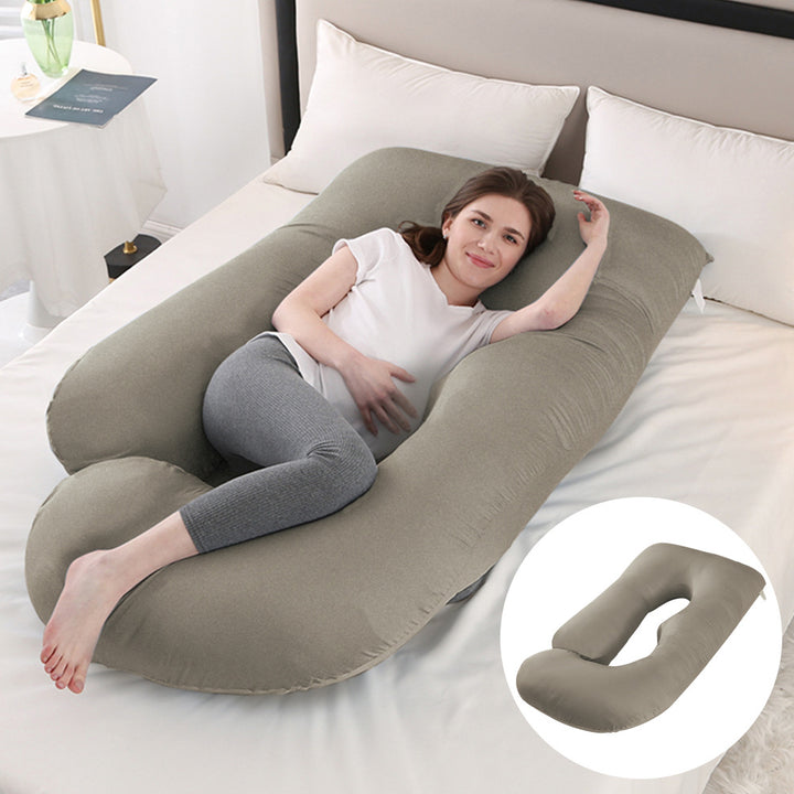 U-Shaped Full Body Pillow with Removable Cover