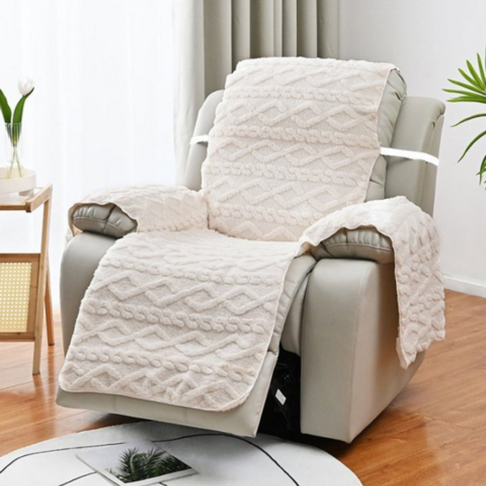 Quilted Diamond Pattern Recliner Slipcover for Single-Seat Sofas | Quilted Diamond Recliner Cover | Recliner Covers