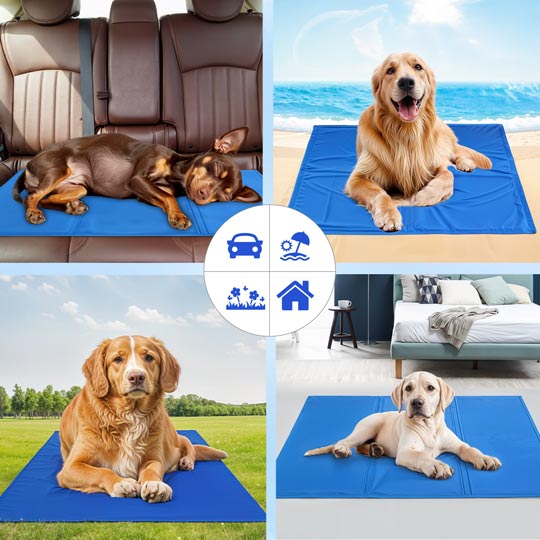 Self-Cooling Gel Pet Mat for Dogs and Cats in Four Sizes | No-Power Cooling Mat for Pets | Pet Cooling Mats