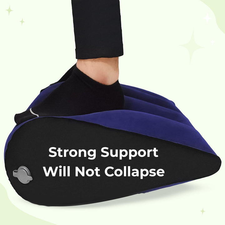Inflatable Waterproof Support Pillow with Easy Wipe-Clean Flocked Surface | Adjustable Inflatable Comfort, Easy Cleanup | Wedge Pillows